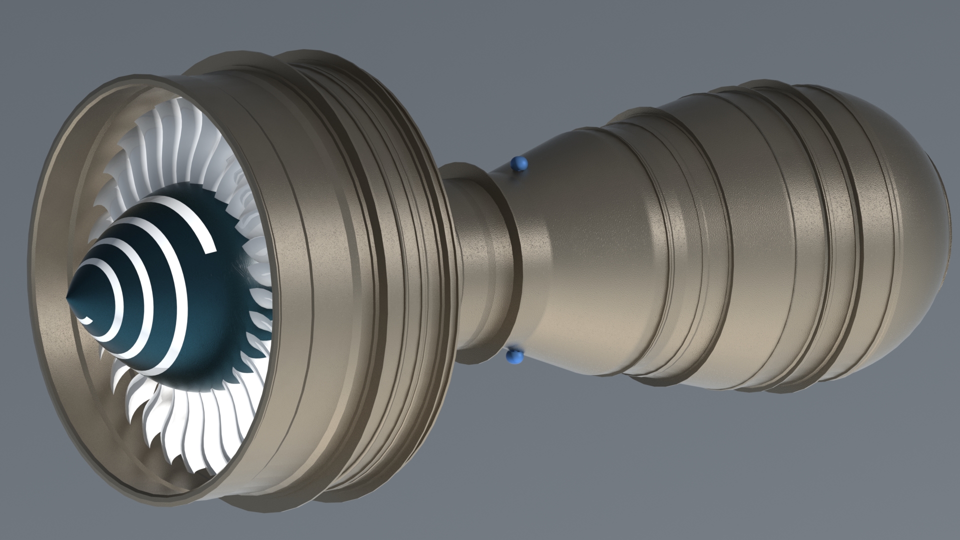 喷气式燃气轮机_SOLIDWORKS 2022_模型图纸下载 – 懒石网