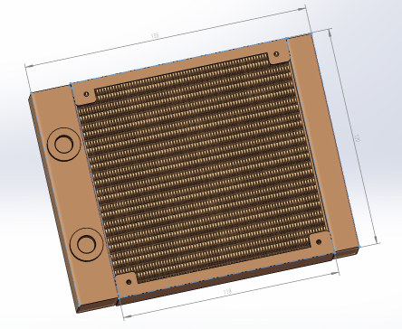 全铜 CPU 散热器 155mm×120mm×27mm