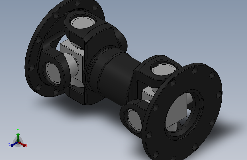 SWCD短型十字轴式万向联轴器SWCD285-A-545_SOLIDWORKS 2018_模型图纸下载 – 懒石网