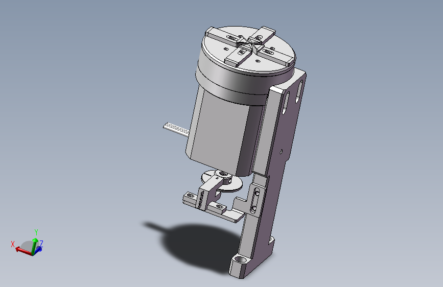 马达驱动四爪定位机构