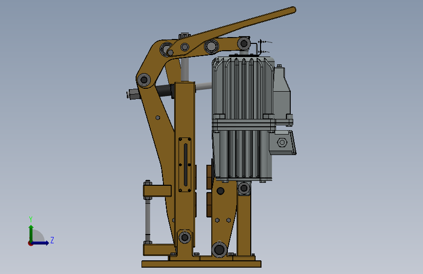 YP21系列电力液压盘式制动器YP21-500-355×30-ⅡA-CL.RL.WL.HL.H 左侧视图