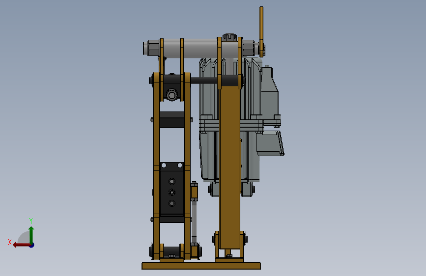 YP21系列电力液压盘式制动器YP21-500-450×30-ⅠB-CL.RL.WL.HL.H 背面视图