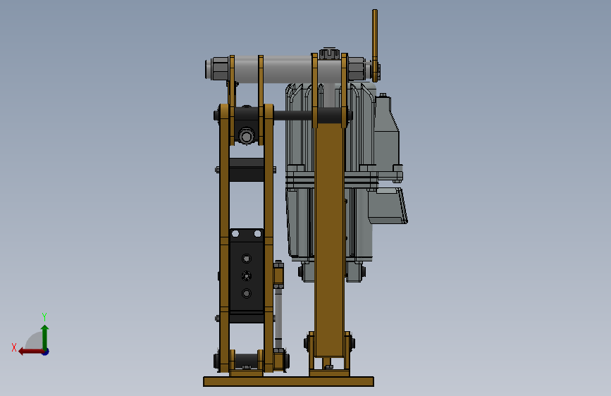 YP21系列电力液压盘式制动器YP21-500-560×30-ⅠB-CL.RL.WL.HL.H 背面视图