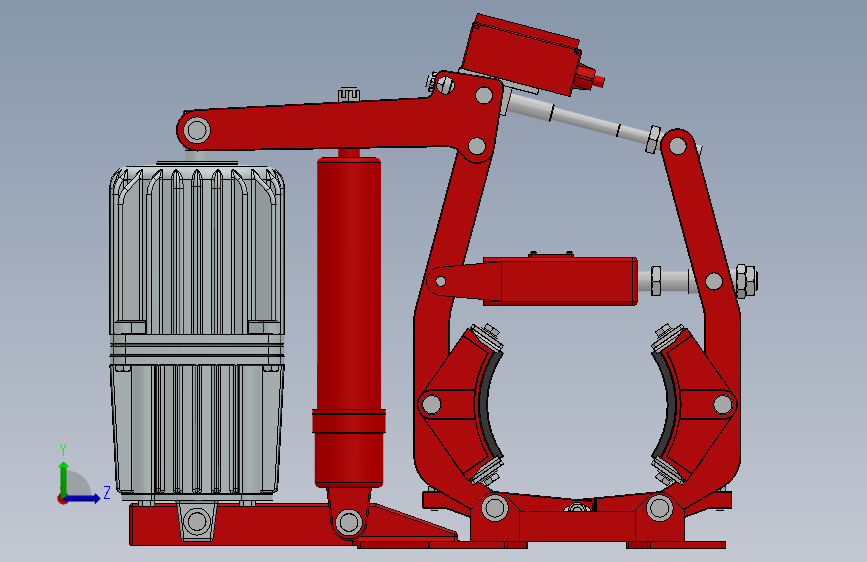 YWL系列电力液压鼓式制动器YWL200-500-ⅠB WL RL WC_SOLIDWORKS 2018_模型图纸下载 – 懒石网