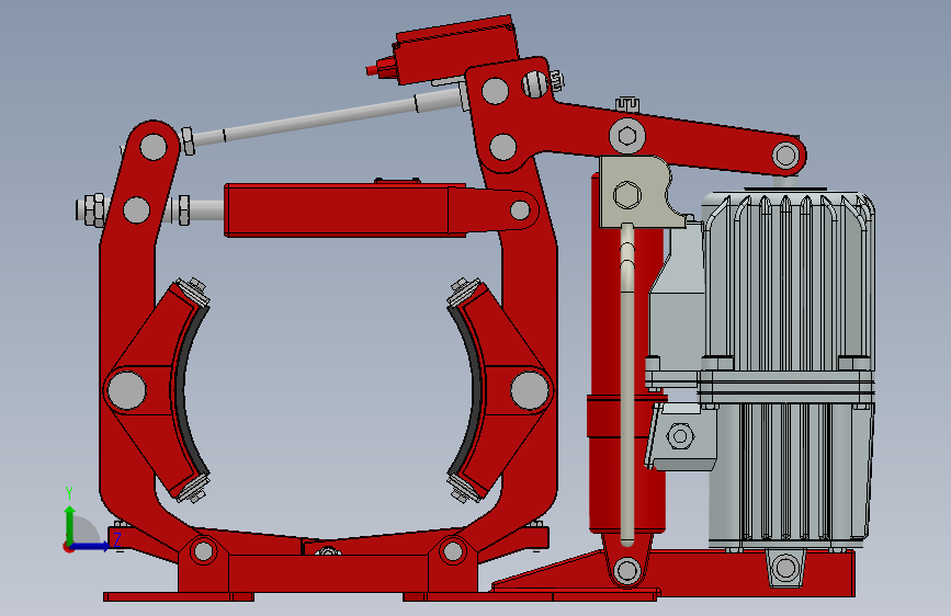 YWL系列电力液压鼓式制动器YWL315-800-ⅡA-HL WL RL WC_SOLIDWORKS 2018_模型图纸下载 – 懒石网