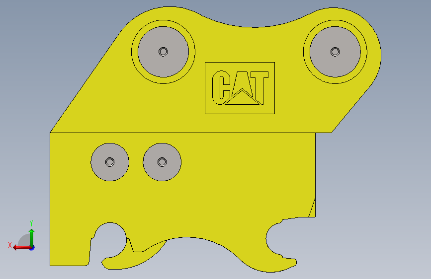cat 挖掘机_SOLIDWORKS 2018_模型图纸下载 – 懒石网