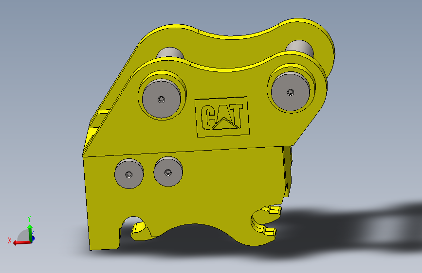 cat 挖掘机_SOLIDWORKS 2018_模型图纸下载 – 懒石网