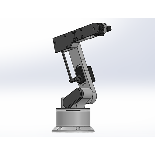 小型3D打印5自由度机械臂3D数模图纸 Solidworks设计