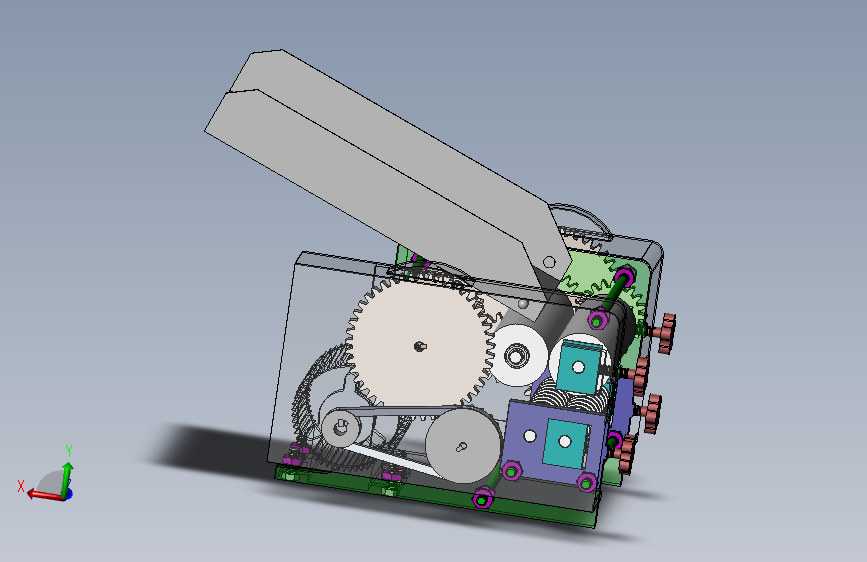 家用电动面条机的设计【家用电动压面机】【三维SW】【8张CAD图纸】