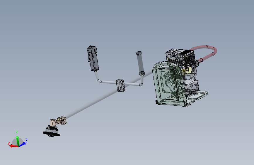 小型便携式割灌机设计-背负式机动除草机 割草机[三维SW]【12张CAD图纸】