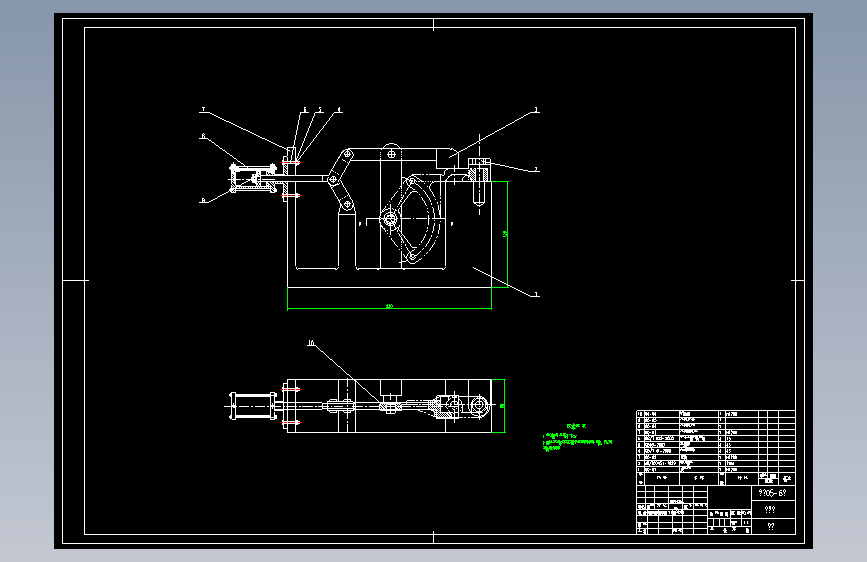 转速器盘 工艺及加工钻Φ9孔的夹具设计-气动夹具_AutoCAD 2000_模型图纸下载 – 懒石网