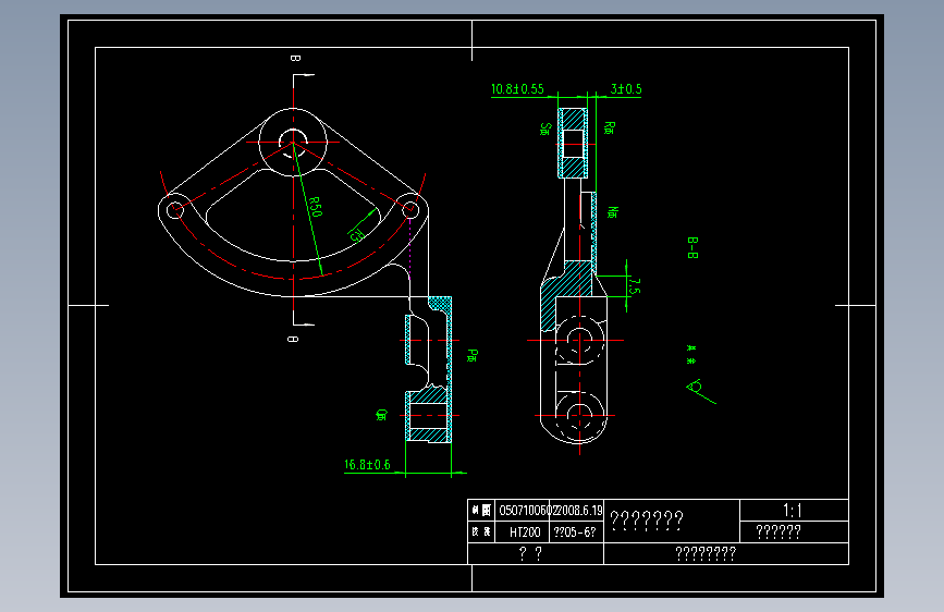 转速器盘 工艺及加工钻Φ9孔的夹具设计-气动夹具_AutoCAD 2000_模型图纸下载 – 懒石网