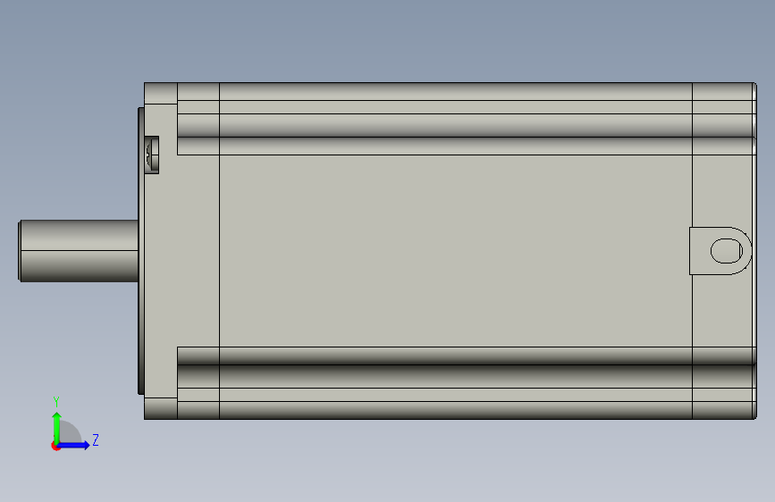 YK86HB156-06A 86mm两相步进电机(3D) 左侧视图