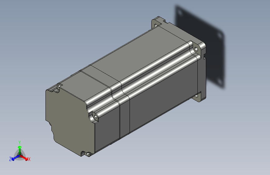 YK86HB156-4432K-01SC  86mm两相步进刹车电机（3D）