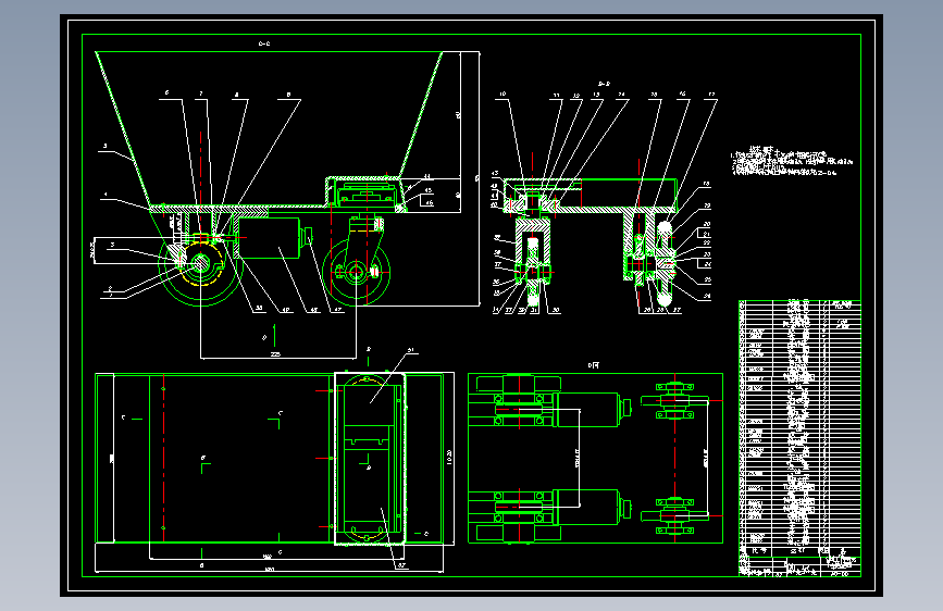 全自动送料小车设计【5张CAD图纸】