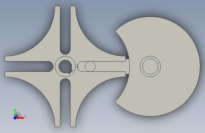 槽轮机构CAD-CAM的设计【三维CREO】【含CAD图纸】 正面视图