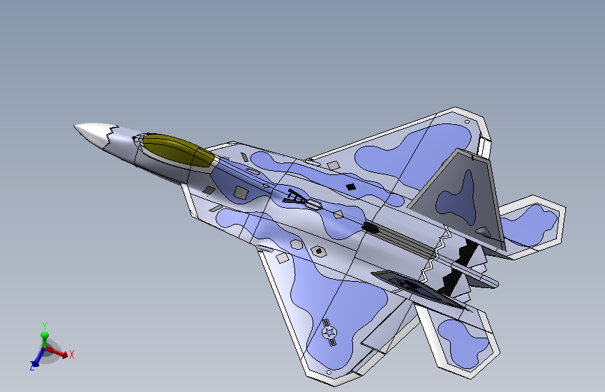 f22战斗机设计图三维SW模型