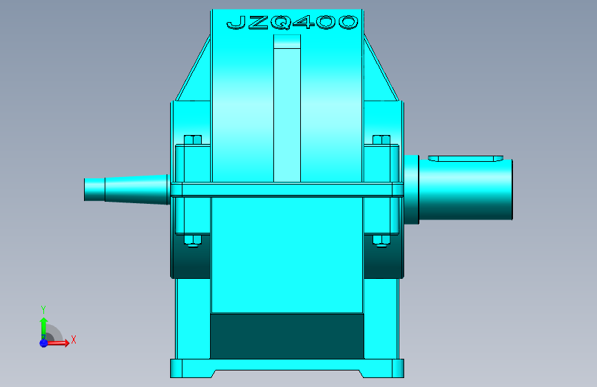 JZQ400减速机_SOLIDWORKS 2016_模型图纸下载 – 懒石网