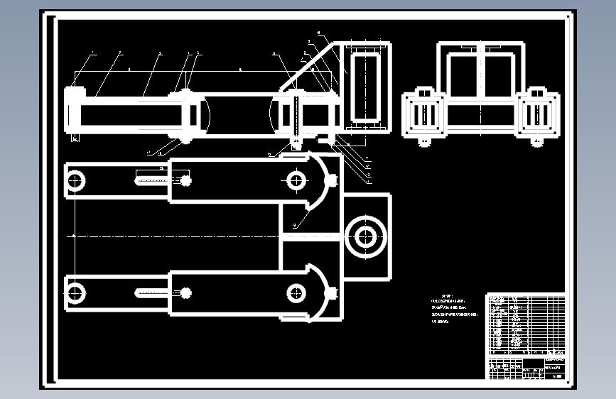 机械螺旋驱动汽车双柱举升机设计【丝杠传动】【含6张CAD图纸】