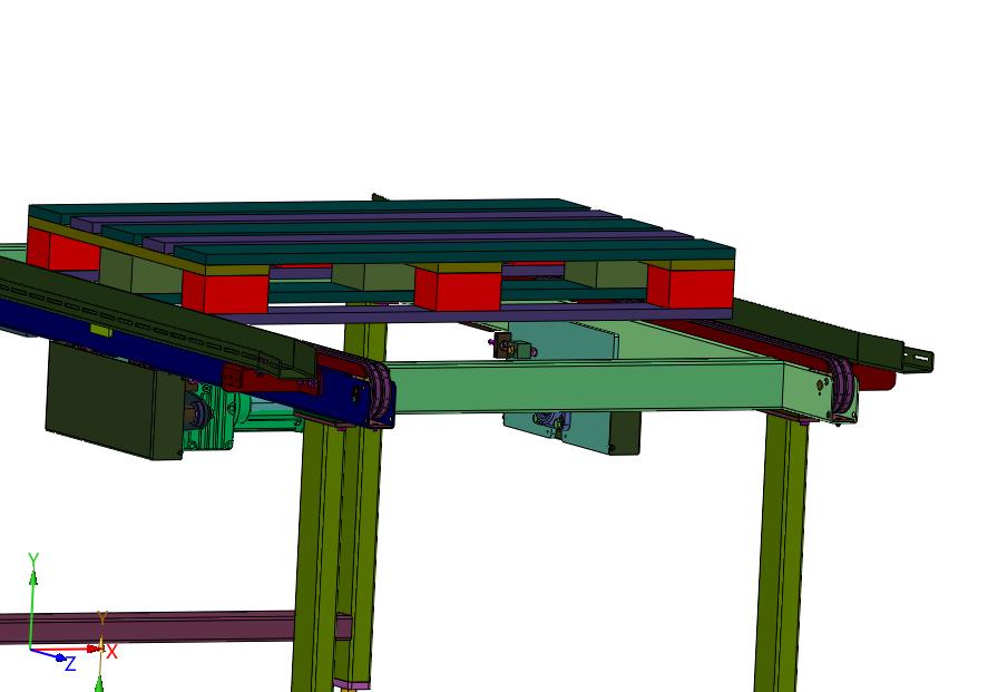 叉车实木托盘卡板输送流水线