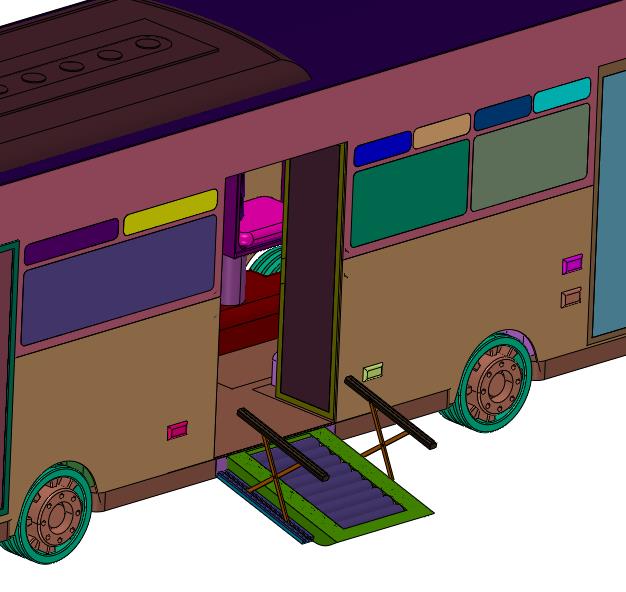 带轮椅坡道的巴士大巴