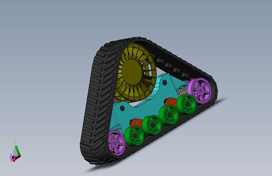 三角履带轮3D模型
