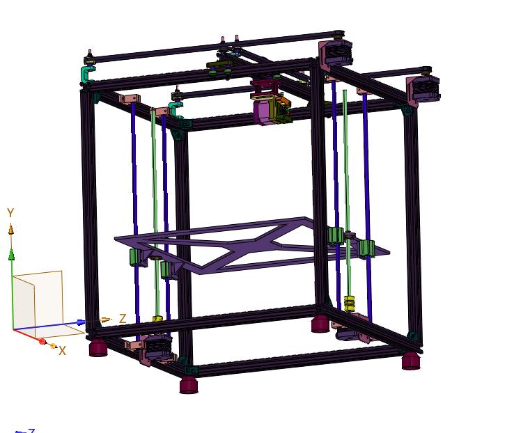 近端挤出框架三维3D打印机