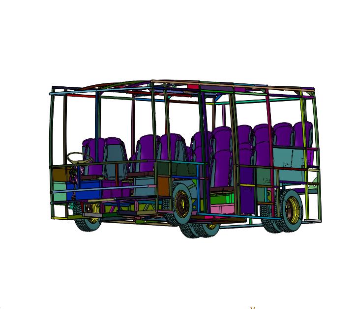 景区营运电动观光车小巴士框架