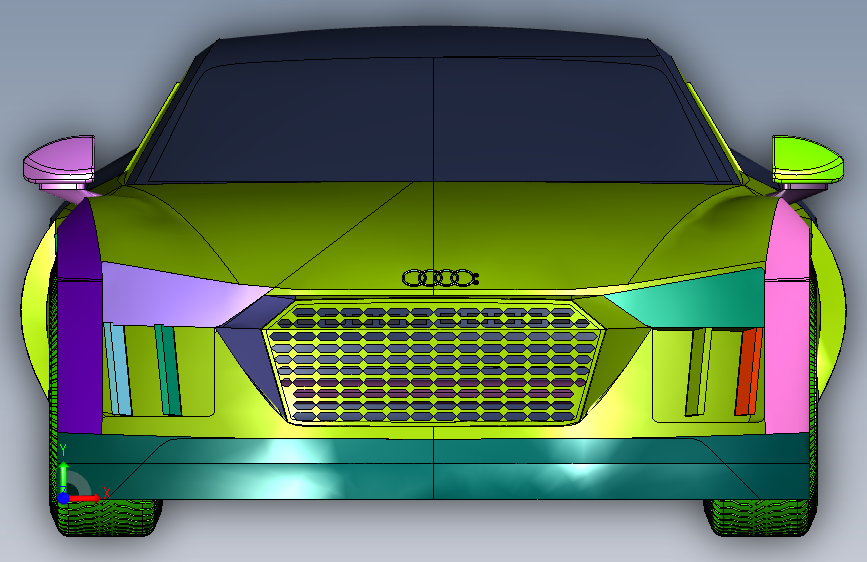 全铝车身Audi Sport跑车 正面视图