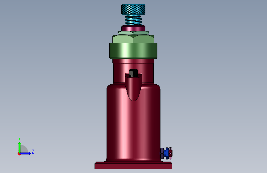 小型微型油压顶升器 左侧视图