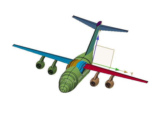 英国喷气式BAe146四个涡轮客机