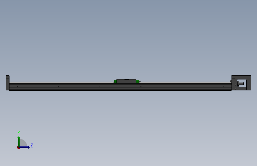 钢制KK模组直线滑台TKK100TKK100-1080 左侧视图