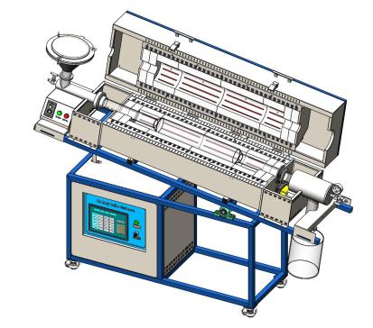 全自动旋转管式炉设计三维SW模型图纸