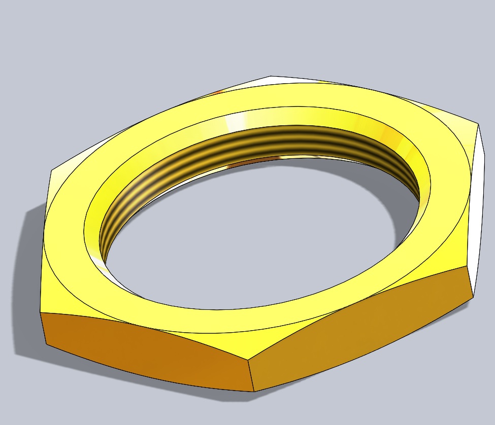 黄铜六角锁紧螺母