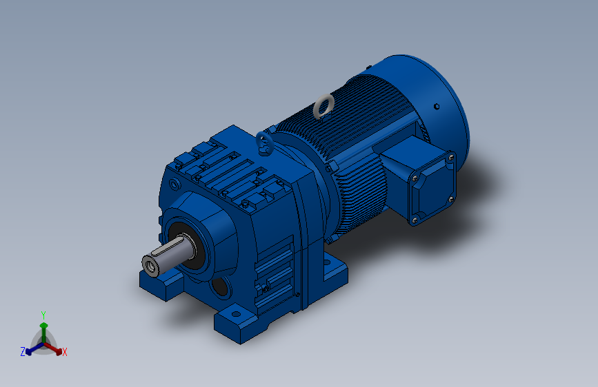 R87底脚轴伸式安装斜齿轮减速机R87-Y5.5-4P-132S-M1-0°