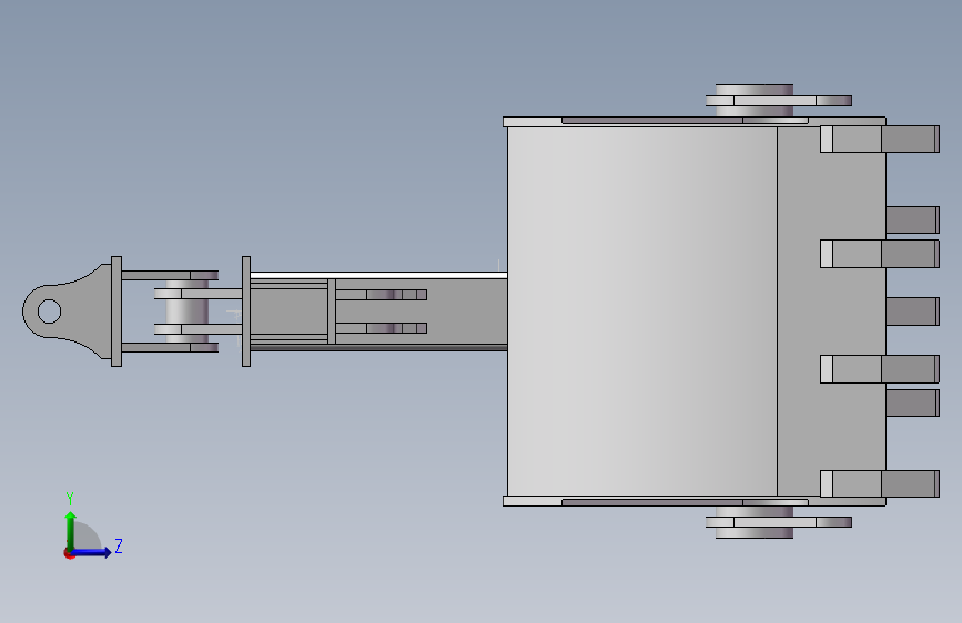 挖掘机贝壳斗_SOLIDWORKS 2016_模型图纸下载 – 懒石网