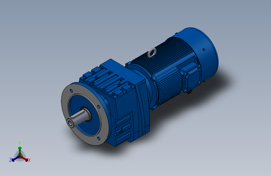 RF37法兰轴伸式安装斜齿轮减速机RF37-Y0.18-4P-63-M1-0°-Φ160