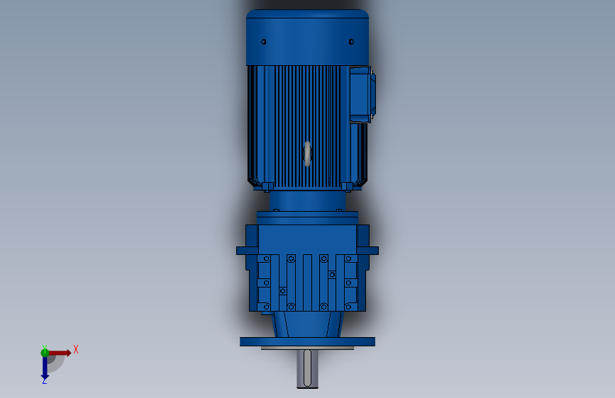 RF37法兰轴伸式安装斜齿轮减速机RF37-Y0.37-4P-71-M1-0°-Φ200 俯视图