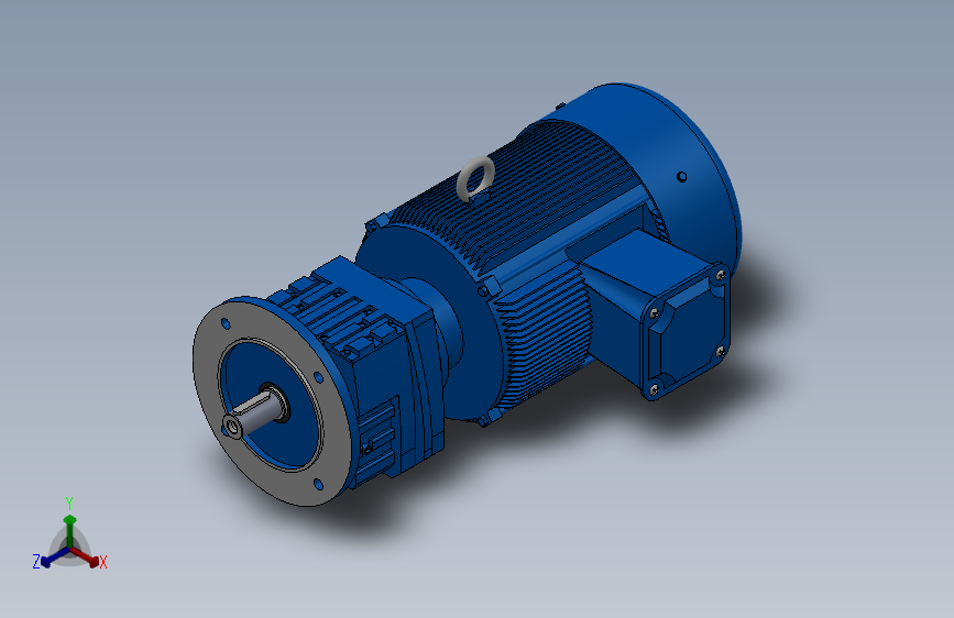 RF37法兰轴伸式安装斜齿轮减速机RF37-Y2.2-4P-100-M1-0°-Φ200