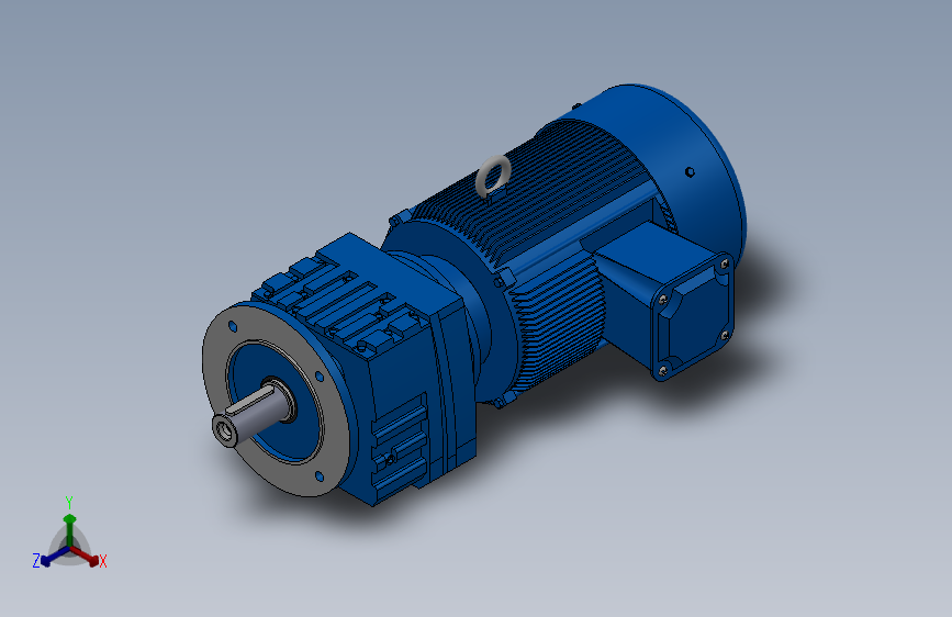 RF57法兰轴伸式安装斜齿轮减速机RF57-Y2.2-4P-100-M1-0°-Φ200