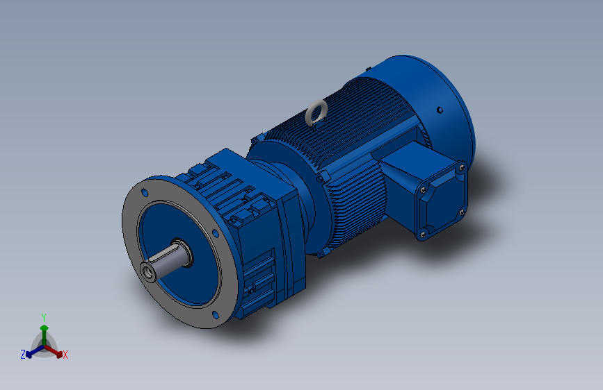 RF57法兰轴伸式安装斜齿轮减速机RF57-Y2.2-4P-100-M1-0°-Φ250