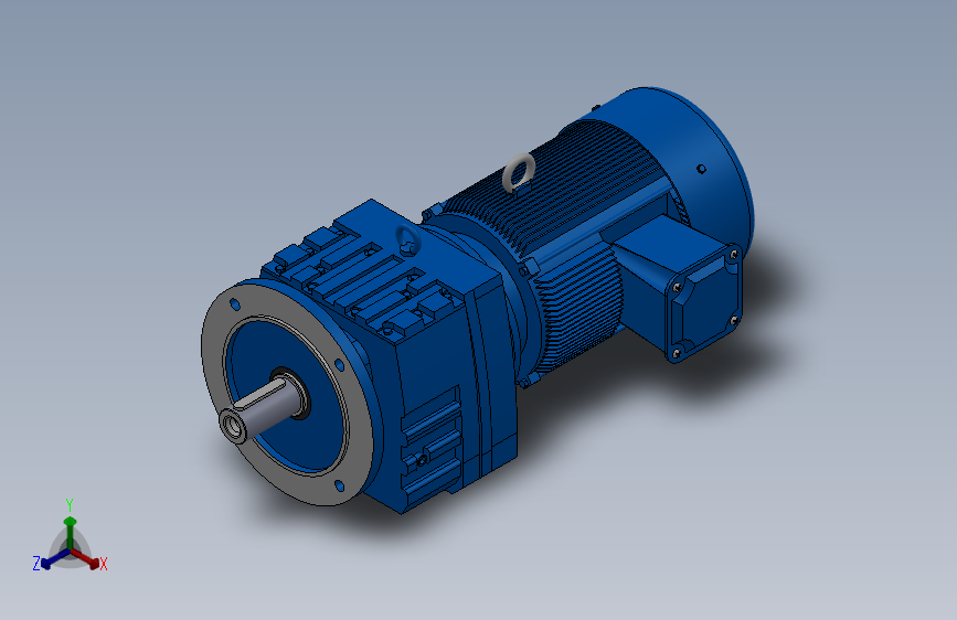 RF77法兰轴伸式安装斜齿轮减速机RF77-Y2.2-4P-100-M1-0°-Φ250