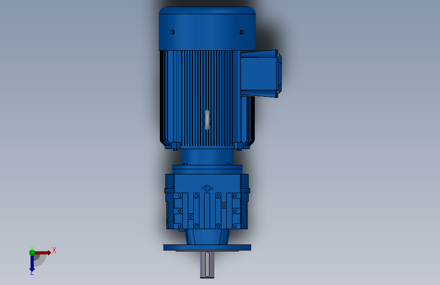 RF77法兰轴伸式安装斜齿轮减速机RF77-Y7.5-4P-132M-M1-0°-Φ250 俯视图