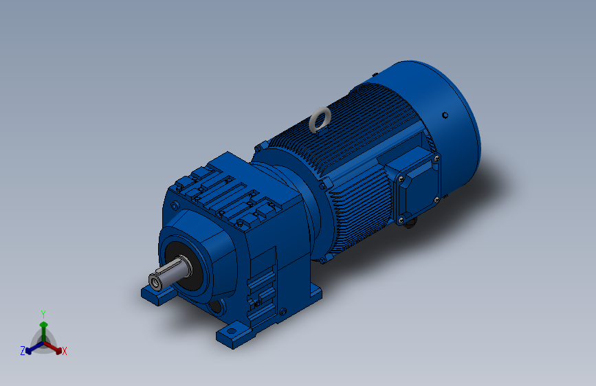 R17底脚轴伸式安装斜齿轮减速机R17-Y0.37-4P-6.15-M1-0°