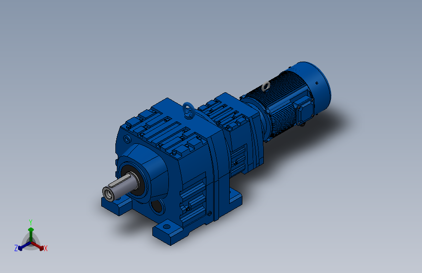 R77R37底脚轴伸式安装组合型斜齿轮减速机R77R37-Y0.18-4P-63-M1-0°