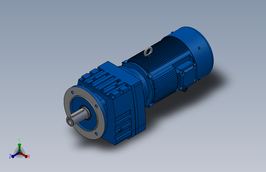 RF27法兰轴伸式安装斜齿轮减速机RF27-Y0.18-4P-63-M1-0°-Φ140