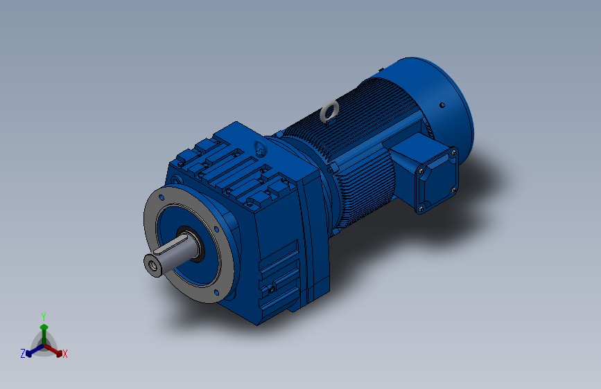 RF107法兰轴伸式安装斜齿轮减速机RF107-Y11-4P-160M-M1-0°-Φ450