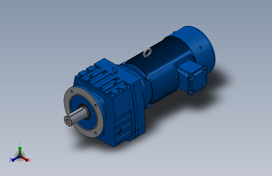 RF107法兰轴伸式安装斜齿轮减速机RF107-Y15-4P-160L-M1-0°-Φ350