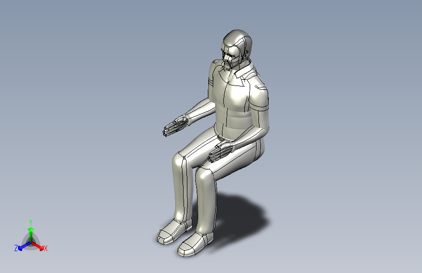 人物模型-人物男-坐