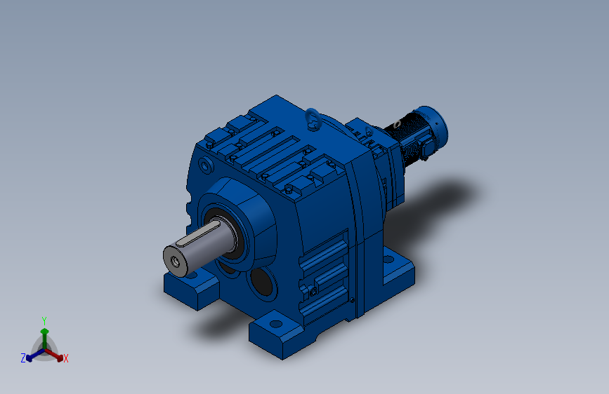 R147R77底脚轴伸式安装组合型斜齿轮减速机R147R77-Y0.37-4P-71-M1-0°